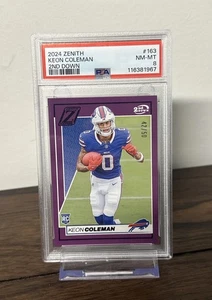 Billetes Panini Zenith 2024 - Rookies Keon Coleman #163 2nd Down púrpura 42/50 - Imagen 1 de 3