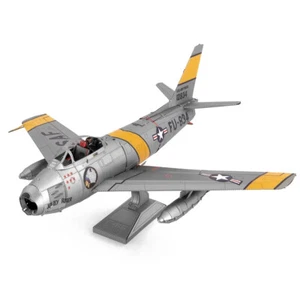 Fascinations Metal Earth F-86 SABRE Transonic Jet Fighter Kit Modellino 3D in acciaio - Foto 1 di 7
