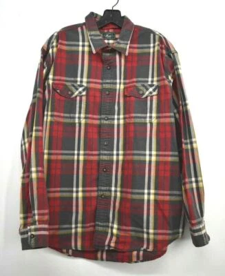 Мужская разноцветная повседневная хлопковая клетчатая рубашка G.H.Bass & Co на пуговицах с длинным рукавом размер XL - Изображение 1 из 4