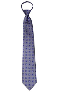 Corbata clásica con cremallera ajustada con patrón para hombre Formal Bodas Negocios Baile de graduación - Imagen 1 de 3