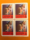 Timbres Canada 1969 Noël, blocs de quatre, Scott # 503, neuf neuf dans son emballage de beauté, lot # S20G75