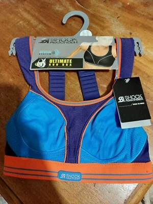 New Shock Absorber ultimate run bra sports top blue 30A wireless ladies girls  - Image 1 of 4