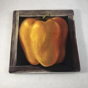 Jay Mercado Certified International Yellow Pepper Square 8 in. Salad Plate - Picture 1 of 20