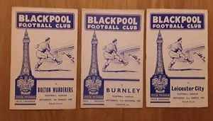 Blackpool 1958/59 Selection of Home League Programmes from menu - Picture 1 of 4