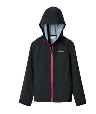 NWT Columbia Sportswear Girls Black Switchback II Hooded Rain Jacket Youth (M) • 29.88€