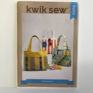 Kwik Sew K4370 One Size Bags Purse Tote Handbags Sewing Pattern UNCUT - Picture 1 of 5