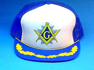 ~NEVER USED VINTAGE EARLY 1990's MASONIC MASON MESH TRUCKER HAT~ - Picture 1 of 4