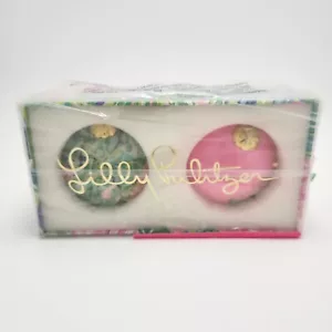 Lilly Pulitzer Christmas Ornaments Island Escape Set of 2 - Picture 1 of 5