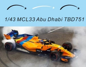 1/43 Decals for McLaren MCL33 Fernando Alonso Abu Dhabi 2018 TBDecals TBD751 - Picture 1 of 1