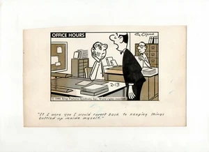 1960 "Office Hours" cartoon SIGNED by Cy Olson, newspaper cartoonist - comic art - Picture 1 of 4