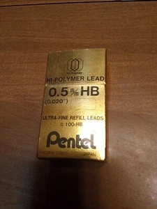 Pentel Hi Polymer Lead Pack Of 1 Dozen Tubes Unopened Perfect 0.5mm Japan Rare - Picture 1 of 9