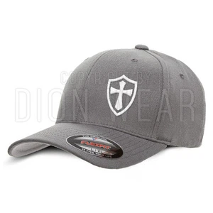 Flex Fit Hats for Men Baseball Cap Crusader Knights Templar Cross Jesus Hat - Picture 1 of 25