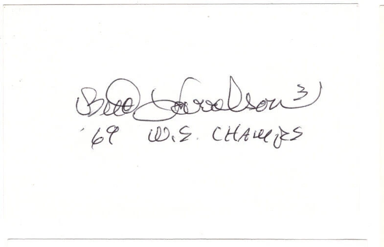 Bud Harrelson Signed Index Card / Autographed MLB Baseball New York Mets - Image 1 of 1