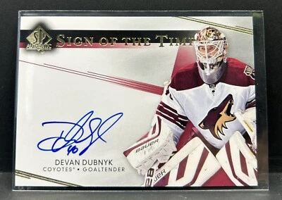 2014-15 SP Authentic Sign of the Times Devan Dubnyk #SOTT-DD Auto - Image 1 of 2
