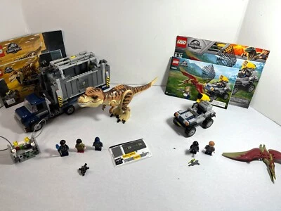 LEGO Jurassic World: T. rex Transport 75933 + Pteranodon Chase 75926 See descrip - Image 1 of 4