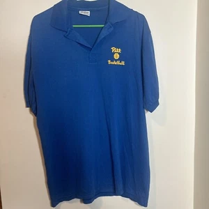 Vintage Pitt Panthers Shirt Mens XLarge Blue Polo Short Sleeve Basketball Pitt - Picture 1 of 4