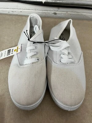 Mujer Blanco BOBBIE BROOKS Tenis Zapatos Top está Descolorido Talla 9 Foto 1 de 2