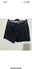 MISSPAP Ladies Denim Mini Shorts Cotton Blend Black Size 6