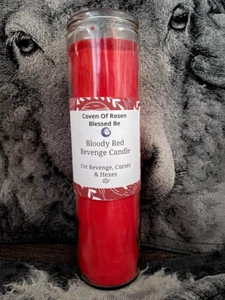 Bloody Revenge Candle POWERFUL Wicca, Spells, Revenge, ,Curses W/Free Shipping - Picture 1 of 4
