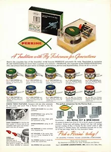 Pubblicità stampa Minneapolis mulinelli pesca a mosca pesca a mosca Perrine vintage originale - Foto 1 di 1