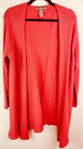 Alexandra + Oak Clay Pink Open Front Ribbed Cardigan Pullover XXL weicher Strick - Bild 1 von 4