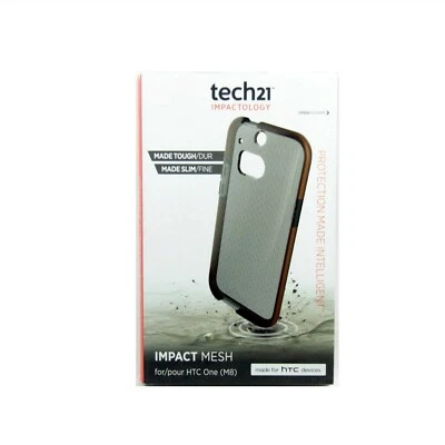 TECH21 CASE HTC ONE M8 IMPACT MESH D3O IMPACT SHOCK ABSORB SLIM SMOKEY T21-3949 - Image 1 of 2