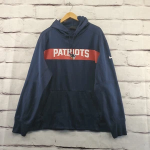 NEW ENGLAND PATRIOTS Sweatshirt Hoodie Mens XL Adidas NFL ONFIELD Long Sleeve - Picture 1 of 9