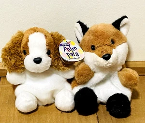 Aurora Palm Pals SPANIEL Hund & Fox Lady 5 Zoll Plüsch Menge 2 Bohnen Stofftier - Bild 1 von 8