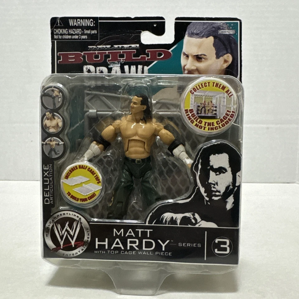 WWE Wrestling Deluxe Build N' Brawl Umaga Series 3 Action Figure W Cage