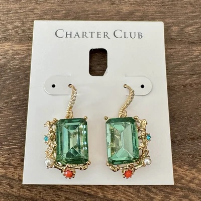 Summer Nautical Charter Club Drop Earrings For Cruise Beach Vacation Ocean - Image 1 of 4