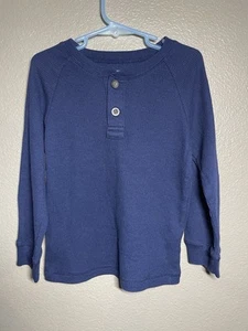 Two Boys Garanimals Long Sleeve Shirts White Collard And Navy Blue Size 5t - Picture 1 of 6