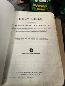 WATCHTOWER RARE HOLY BIBLE STUDENTS EDITION - Picture 1 of 11