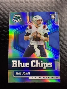 Panini Mosaic Mac Jones 2021 #5 Blue Chips RC Silver Prizm-Patriots SP - Imagen 1 de 2