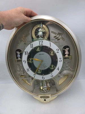 精工Melodies in Motion迷人钟挂钟QXM109SRH收藏版 — 第 1/4 张图片