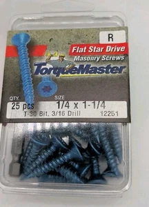 Masonry Screw, 1/4 x 1-1/4-In. Star Flat Head, 25-Pk. - Picture 1 of 3