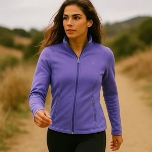 Spyder Core Endure Jacket Small Purple Full Zip Fleece Knit Softshell Women’s - Picture 1 of 12