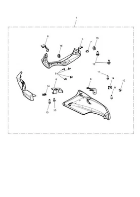 TRIUMPH SPEED TRIPLE/S/RS OEM NEW BELLY PAN KIT PHANTOM BLACK (A9708119-PR) - Image 1 of 3