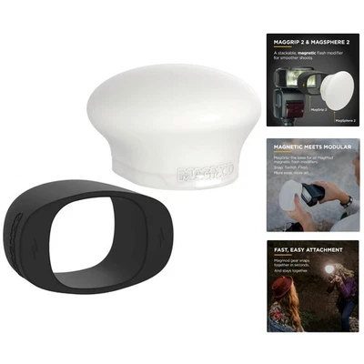 Kit difusor ligero MagSphere 2 y MagGrip 2 para fotografía con flash impecable Foto 1 de 4