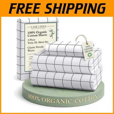 3-Piece Twin XL Organic Cotton Bedding - Variety of Colors - Image 1 of 4