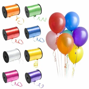 Wedding 50 Metres Balloon String Tie Curling Ribbon All Colour Baloon RIbons New - Picture 1 of 25