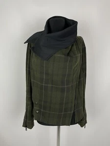 Diesel G-Teasel Green Checkered Asymmetrical Jacket - Picture 1 of 14