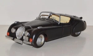 Auto Lamiera Nostalgia Modellino Auto Jaguar XK 120 Cabrio Nero Oldtimer L 30 CM - Foto 1 di 4
