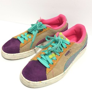 puma pink and green shoes