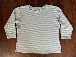 Camisa vintage Columbia manga 3/4 rayas para mujer talla XL logotipo grunge hippie años 90 - Imagen 1 de 14