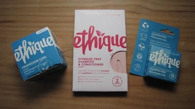 Ethique Professor Curl full + travel mini curly shampoo bar & storage tray - New - Image 1 of 2
