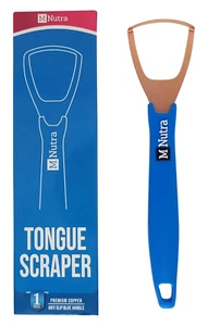 Tongue Scraper - Dental Hygiene Tool, Stainless Steel - Copper Mouth Cleaner Non - Picture 1 of 12