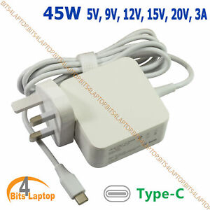 For MacBook 12" 2017 Retina A1534 2016 USB-C 45W Power Supply Adapter Charger