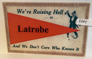 Early Raising Hell In Latrobe Pa Drunk Man Tux Party Antique Design New Postcard - Picture 1 of 1