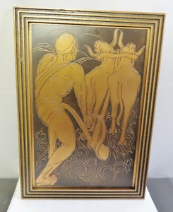 ANTIKE ART DECO BRONZE PLAKETTE ca. 20er Jahre - Bild 1 von 7