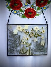 Dried flower frame, Pressed white flower, Pressed flower art, Flower bouquet
